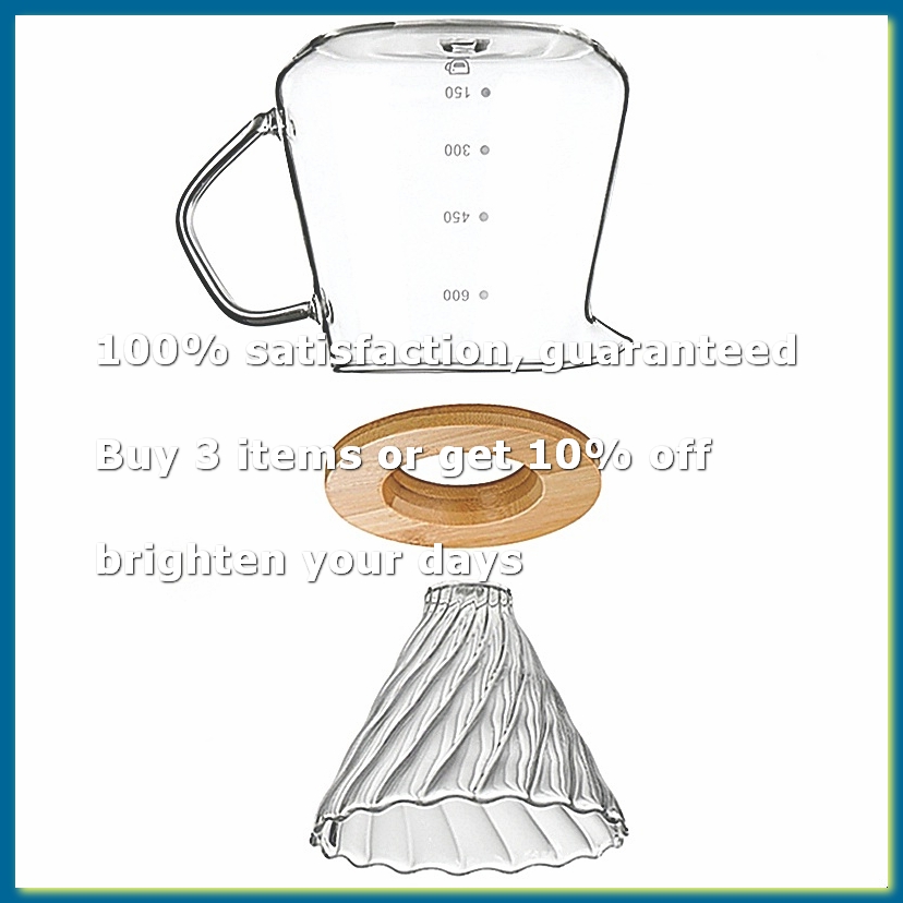 Coffee Maker - Ahşap Standlı Kahve Filtre Kabı 600ml