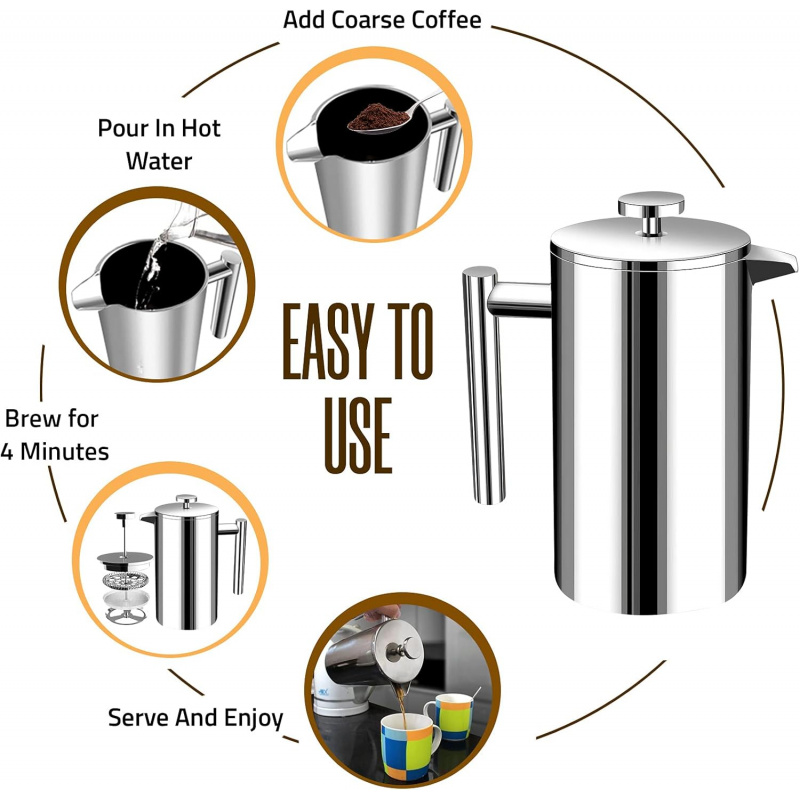 304 Kalite Paslanmaz Çelik Fre - Coffee Maker incelemesi ve fiyatı